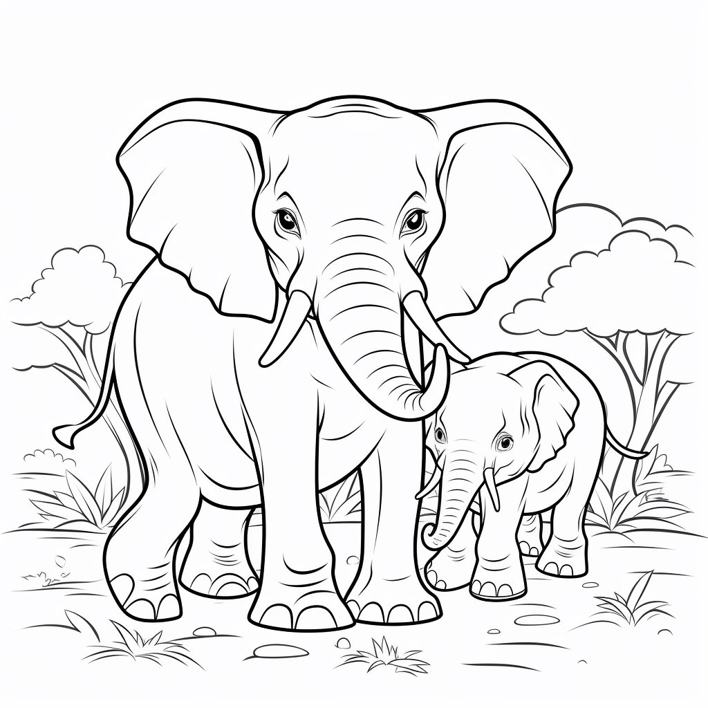 Раскраски слонов